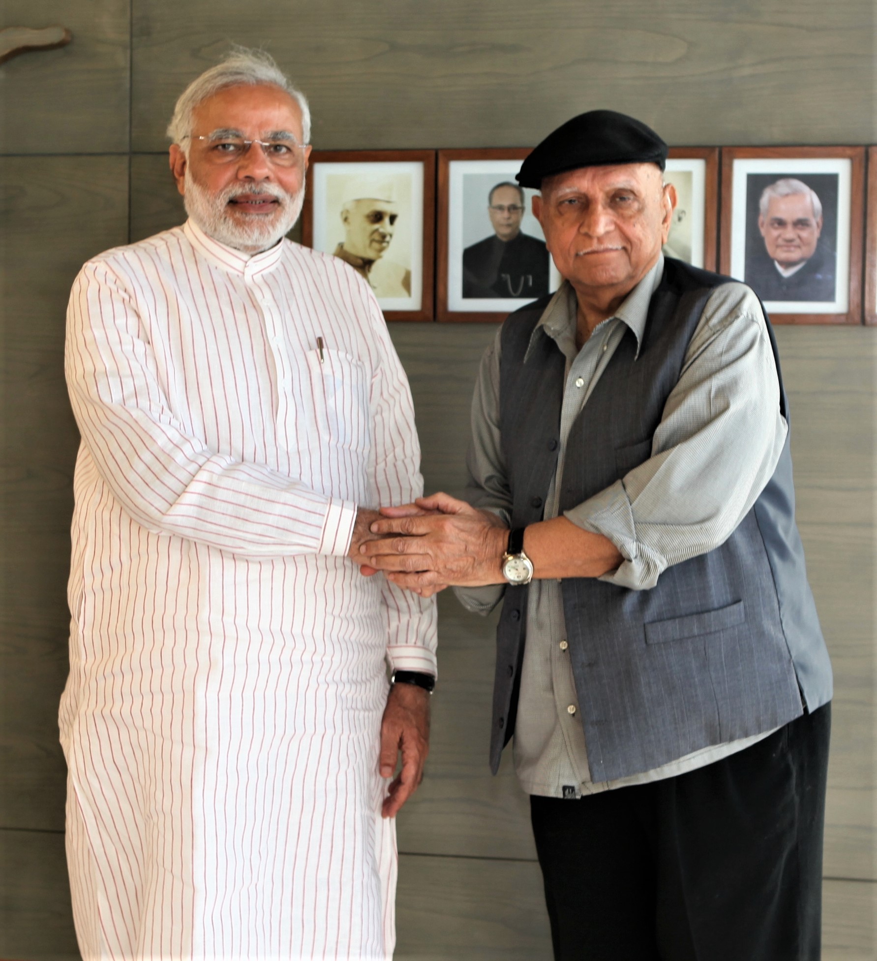 Navin Doshi with the Prime Minister of India, Narendra Modi